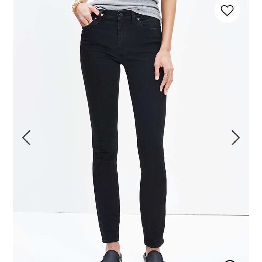 MADEWELL 9” High-Rise Skinny Jeans in Black